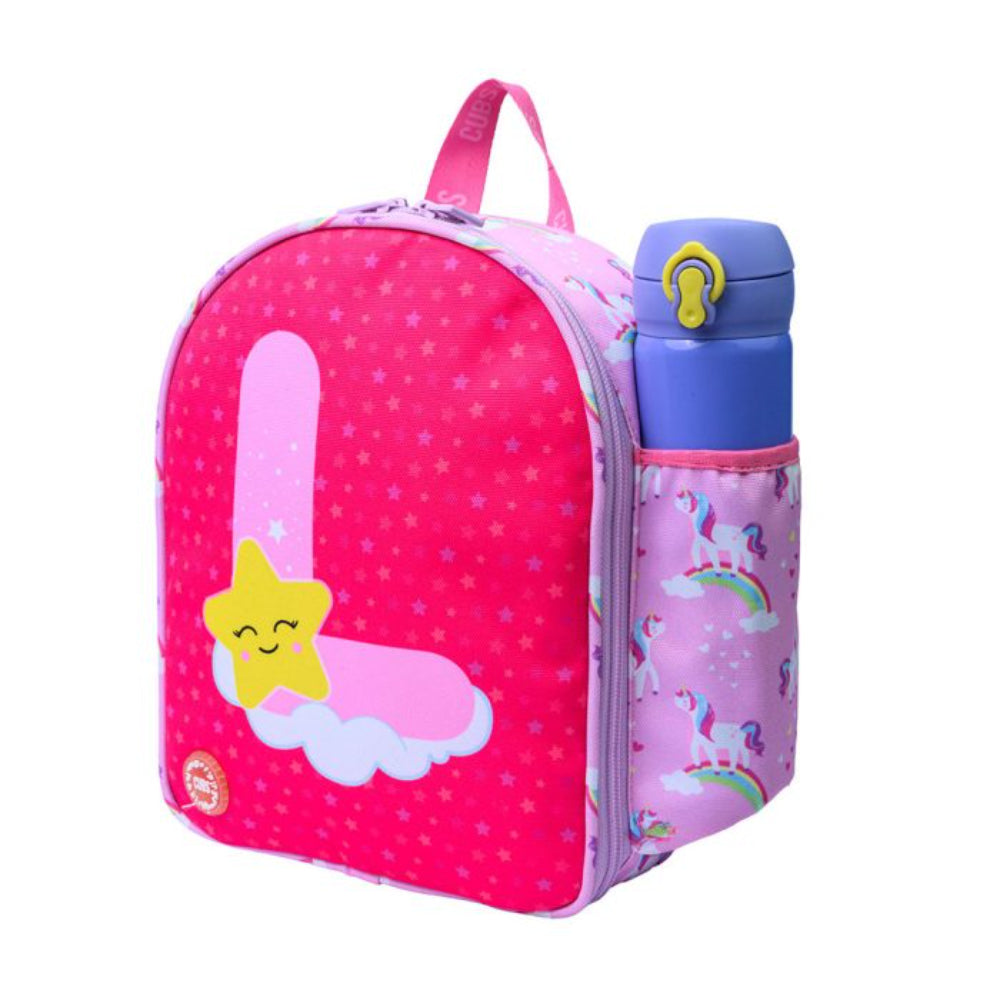Cubs Pink Unicorn Letter L Nursery Lunch Backpack