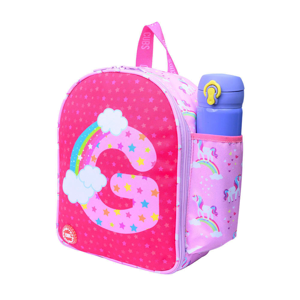 Cubs Pink Unicorn Letter G Nursery Lunch Backpack
