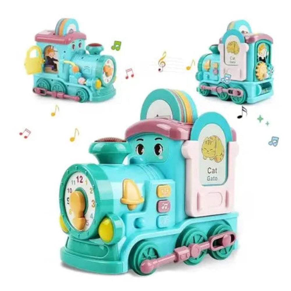 Baoli "Dreaming Party" Electric Educational Toy Train – Baby Blue - Toys
