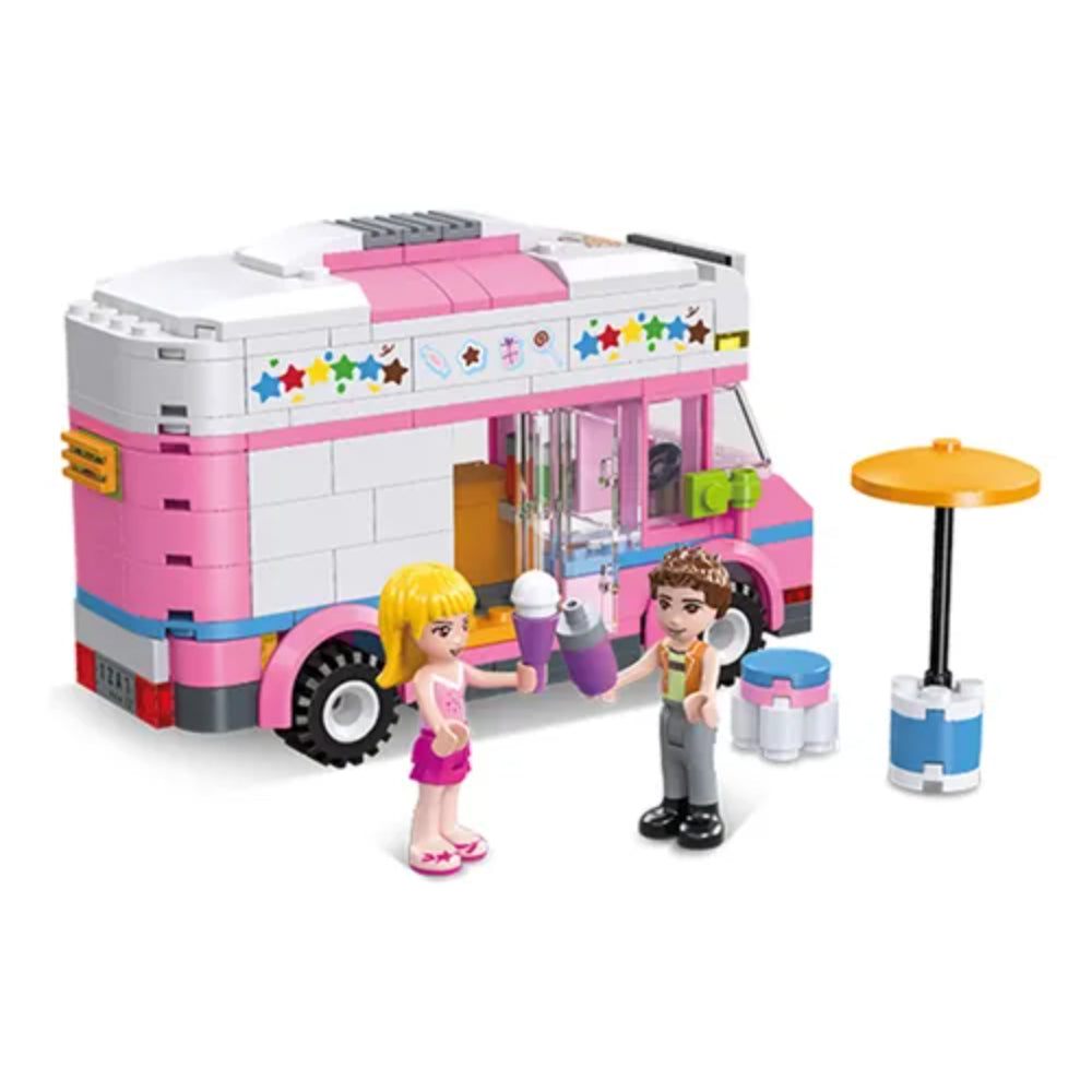 "Dream Town" Ice Cream Van Building Block Set – 251 Pcs