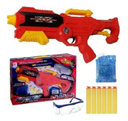 Toy Pistol with Soft Suction & Gel Bullets – Red