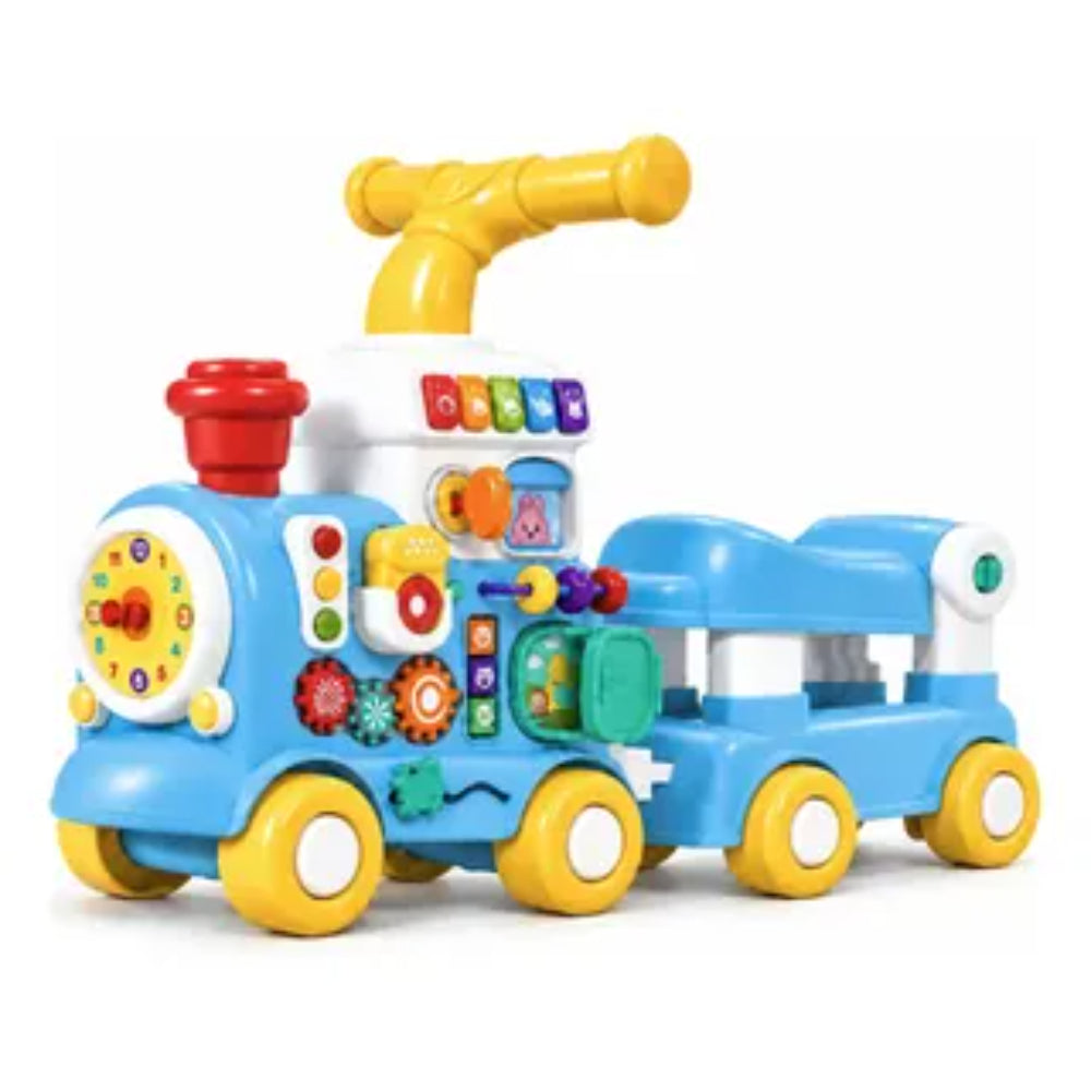 4-in-1 Baby Walker Train Activity Toy – Blue – Model 668-64