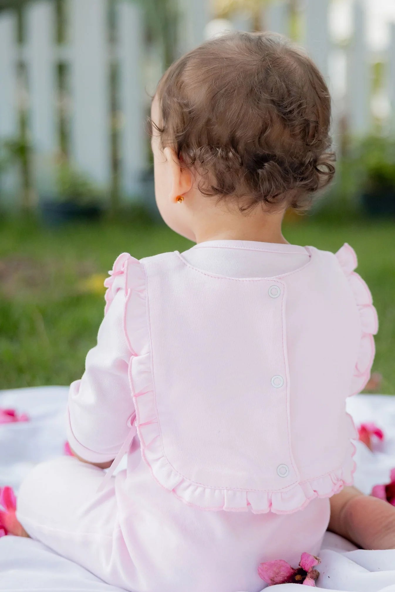 Baby Girls Cotton 2-Piece Footless Onesie – Pink with Butterflies Print