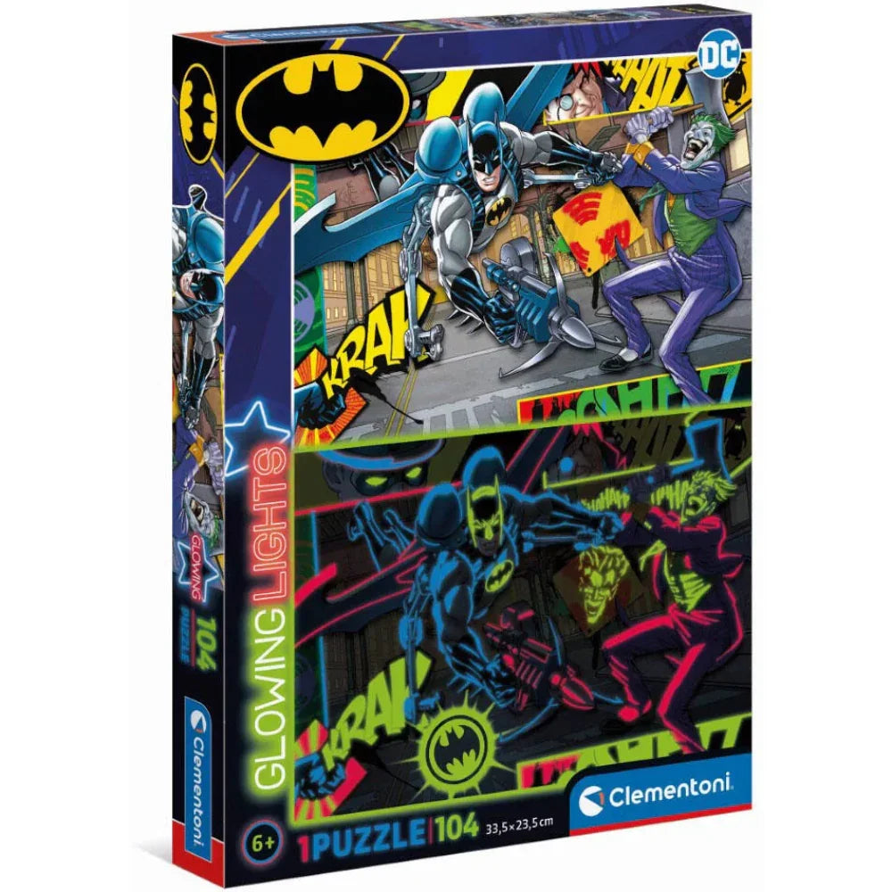 Clementoni Batman Glowing Lights Puzzle – 104 Pcs - Toys
