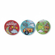 Round Wooden Ramadan Wall Hanging Set – Multicolor (3 Pieces)