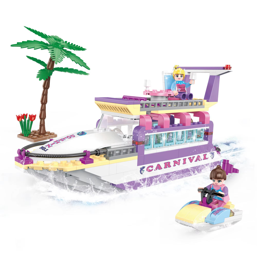 Cogo Dream Girls Yacht Building Blocks Set – 318 Pcs - Toys