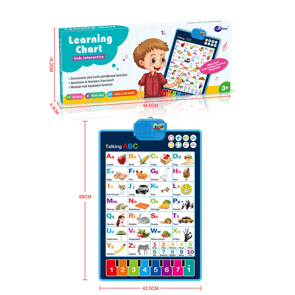 Interactive Educational Wall Chart – Talking ABC Alphabet for Kids