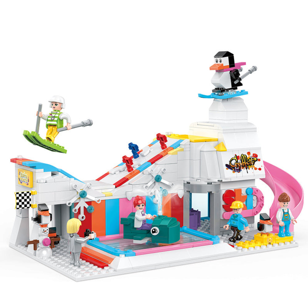Cogo Bon Voyage Ski Resort Building Blocks Set – 580 Pcs - Toys