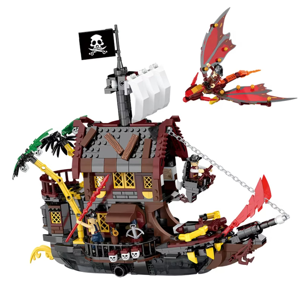 Cogo Pirate Ship Building Block Set – 907 Pcs - Toys