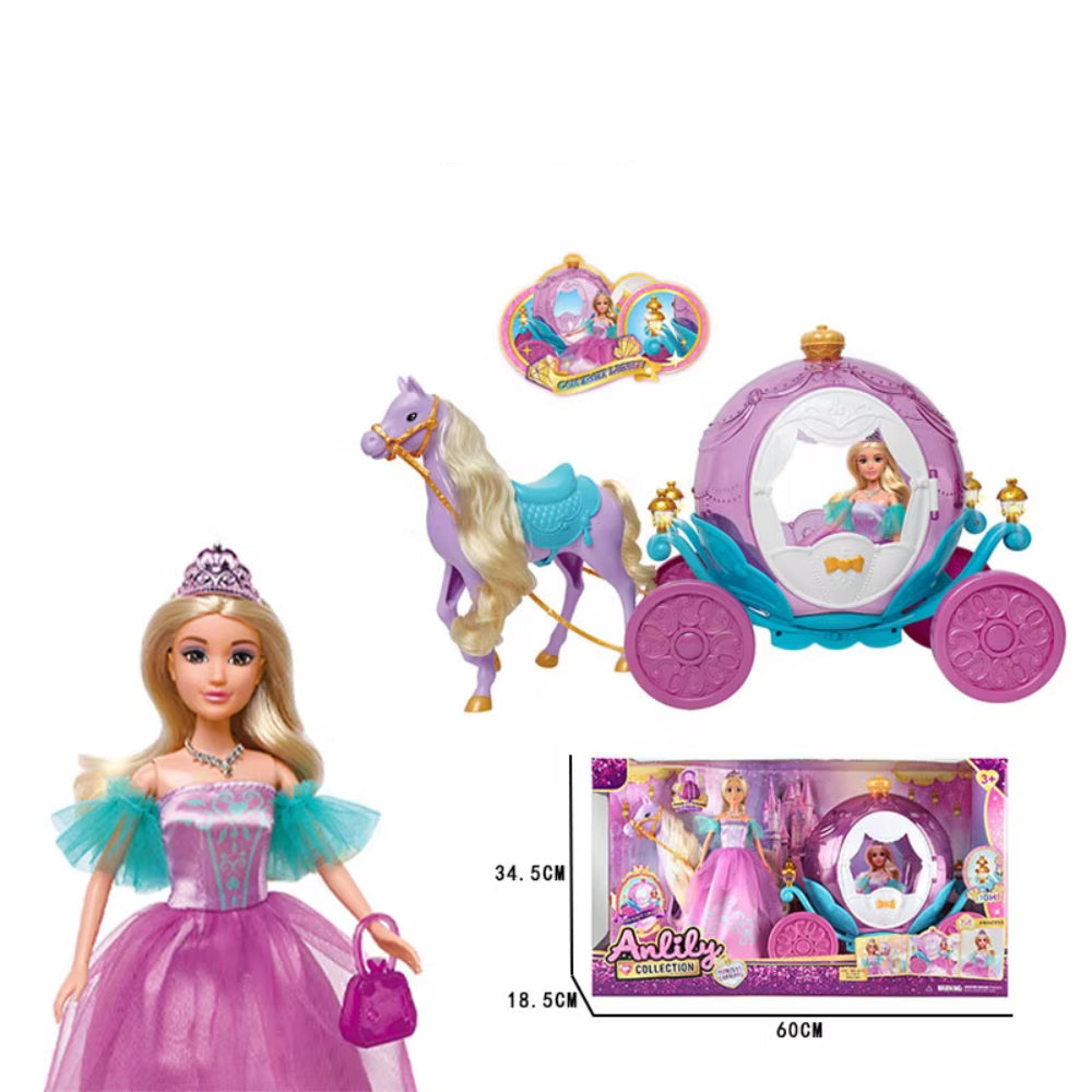 Anlily Princess Carriage Playset 11.5 Inches