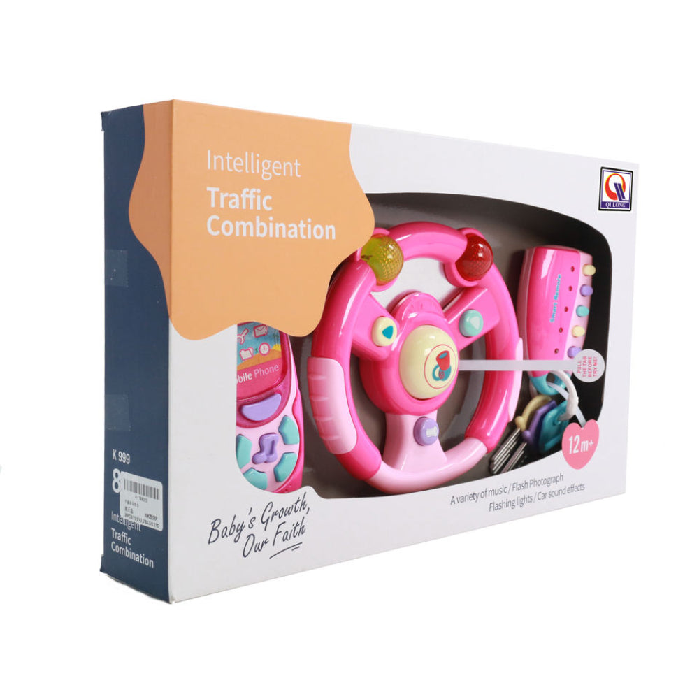 Learning Music Toy - Pink - Key Chain, Mobile, and Steering Wheel
