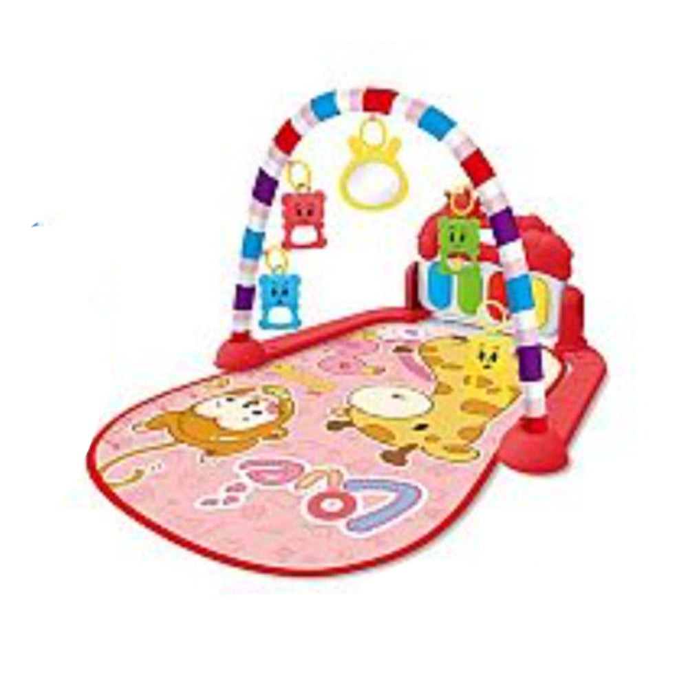 Baby Piano Fitness Rack Play Mat – Pink Animal Love Print - Toys - OKO