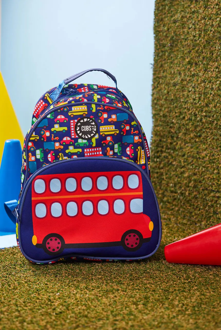 Cubs Cheerful School Bus Print Preschool Backpack – 16 Inches