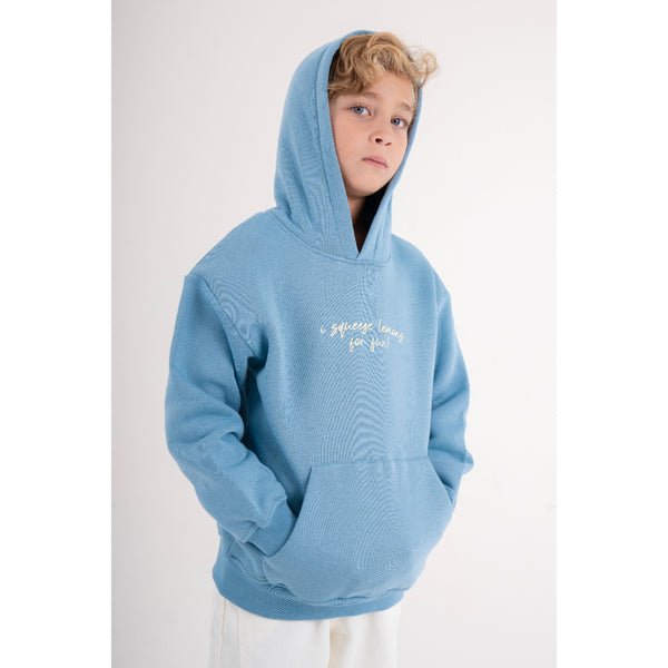 Unisex Cotton Hoodie – Baby Blue