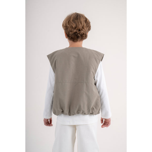 Unisex Gabardine Sleeveless Vest – Olive