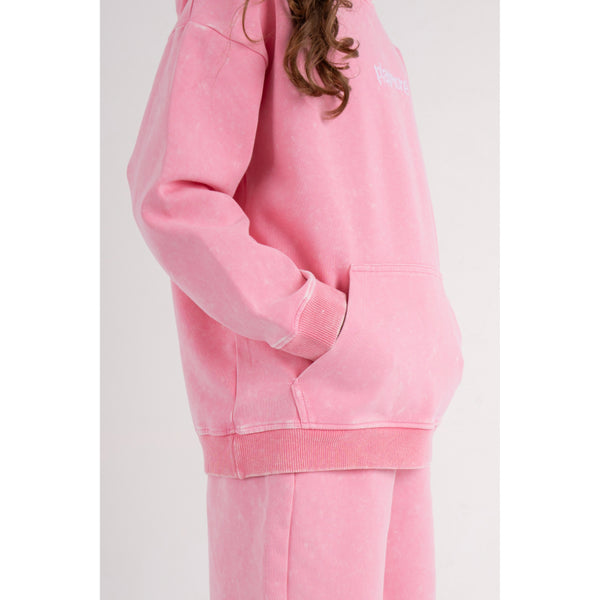Girls Cotton Hooded Outfit Set – Pink