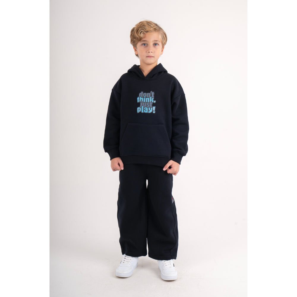 Boys Cotton Sweat Pants – Black