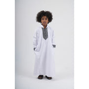 Boys Cotton Long-Sleeved Ramadan Jilbab – White