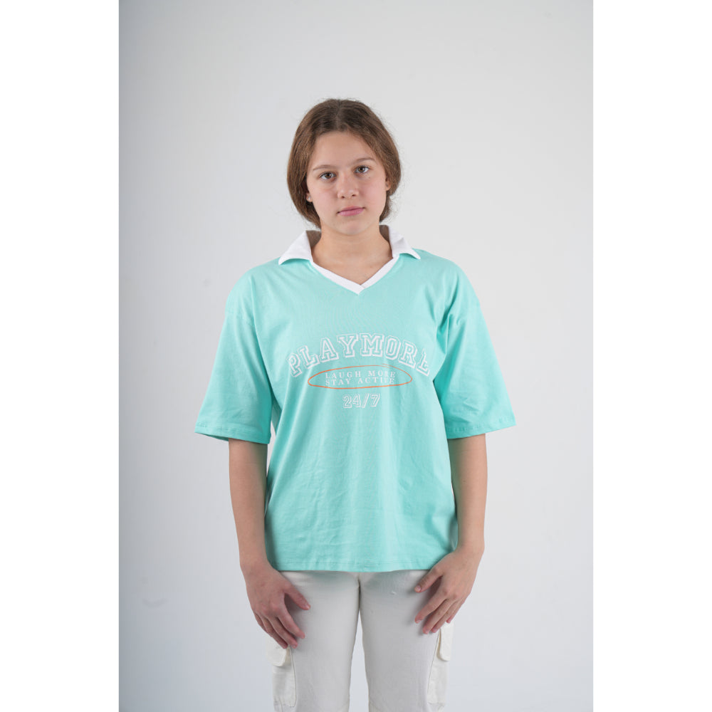 Unisex Aqua "PLAYMORE" T-Shirt