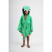 Unisex Plush Swim Robe – Green Dinosaur