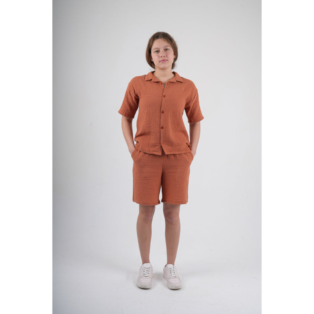 Unisex Cotton 2-Piece Outfit Set – Brick