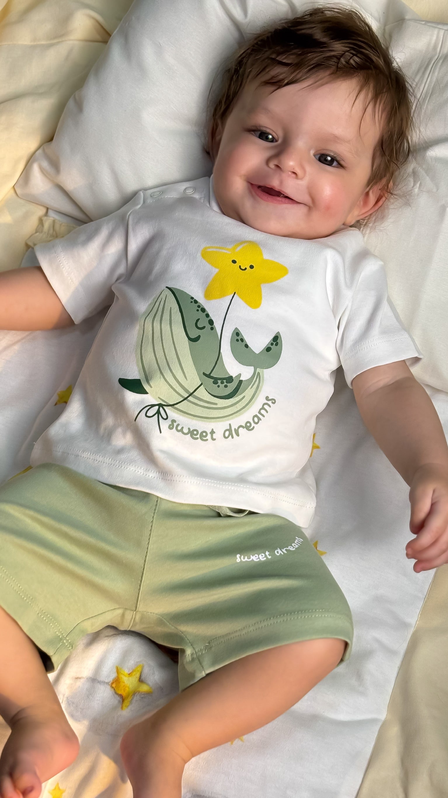Baby Boys' Off-White "Sweet Dreams" Pajama Set