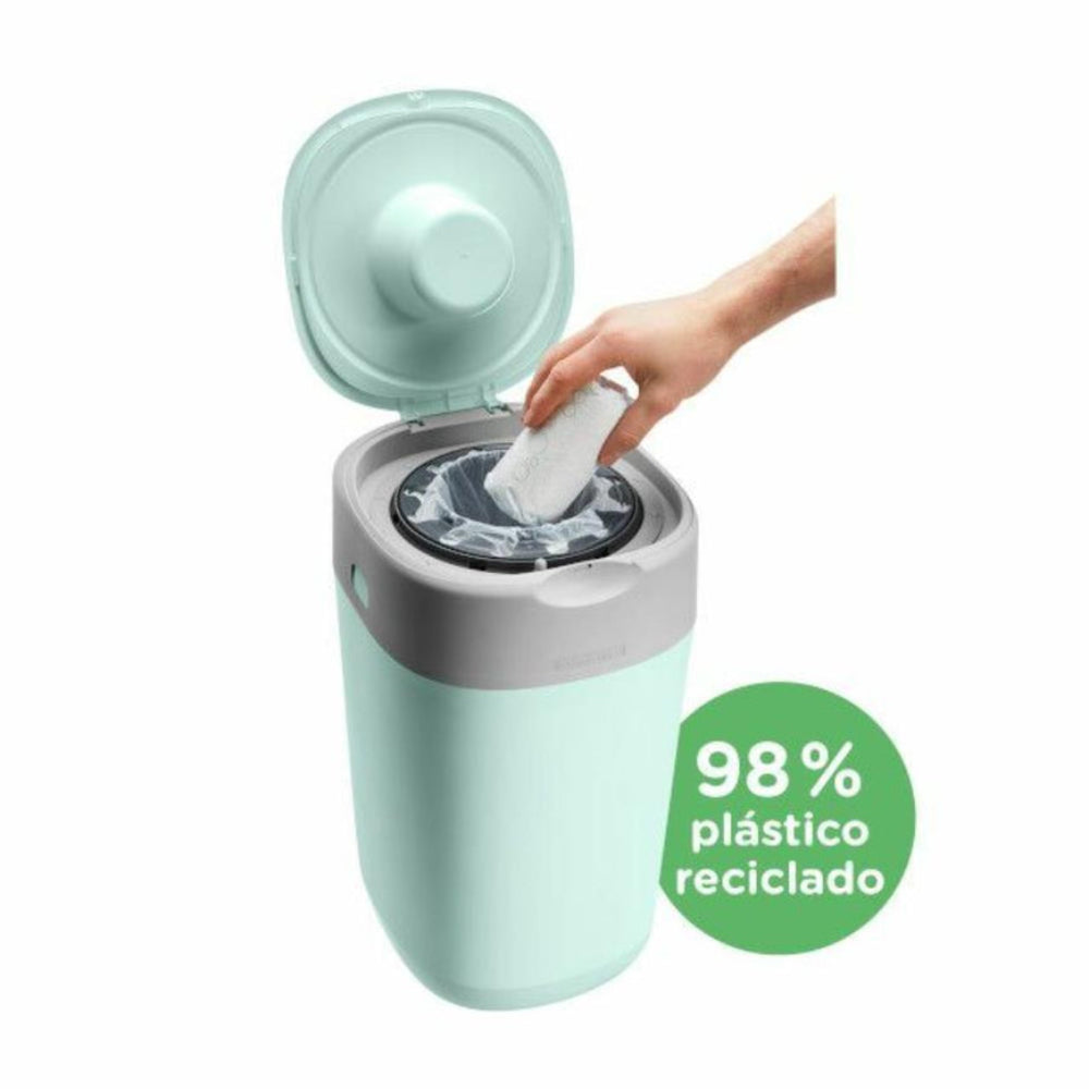 Tommee Tippee Twist & Click Sangenic Nappy Disposal Bin - Green