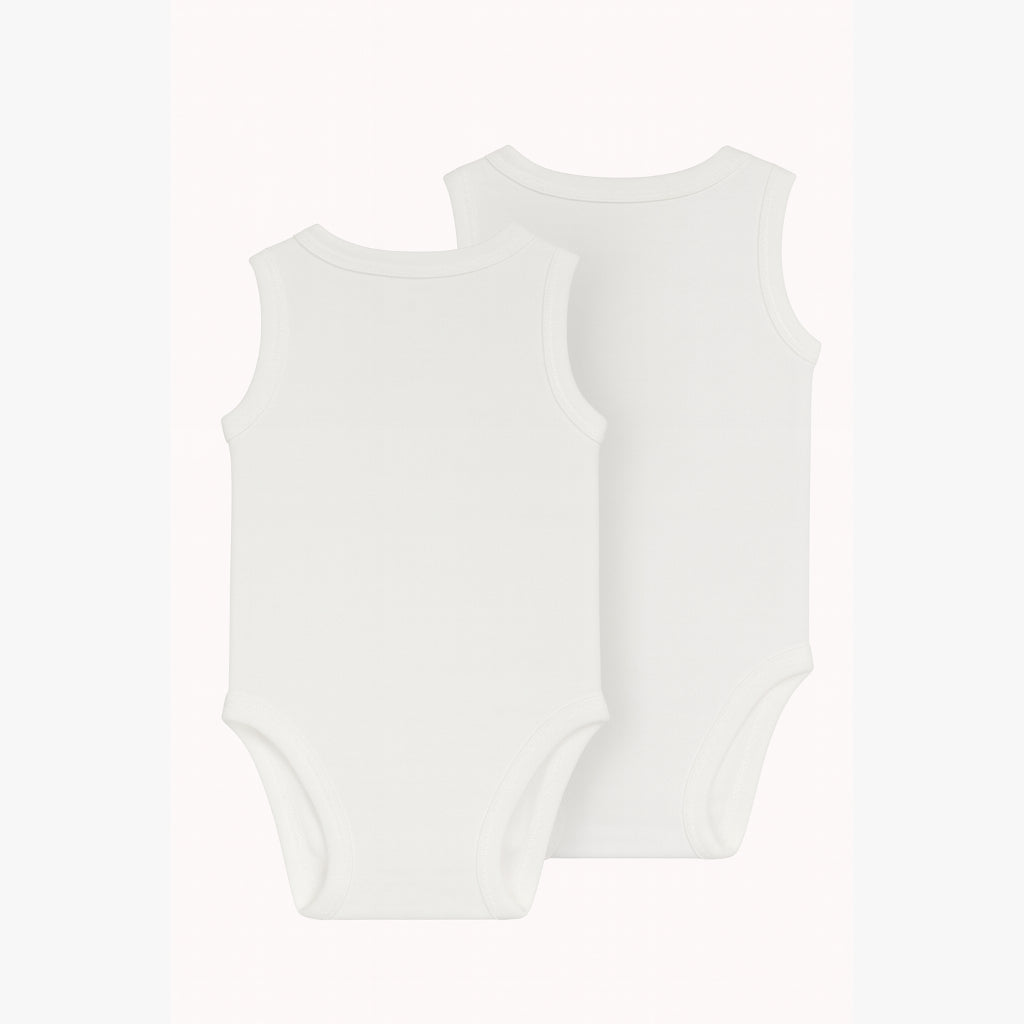 Al Sayad Pack of 2 Sleeveless White Bodysuits