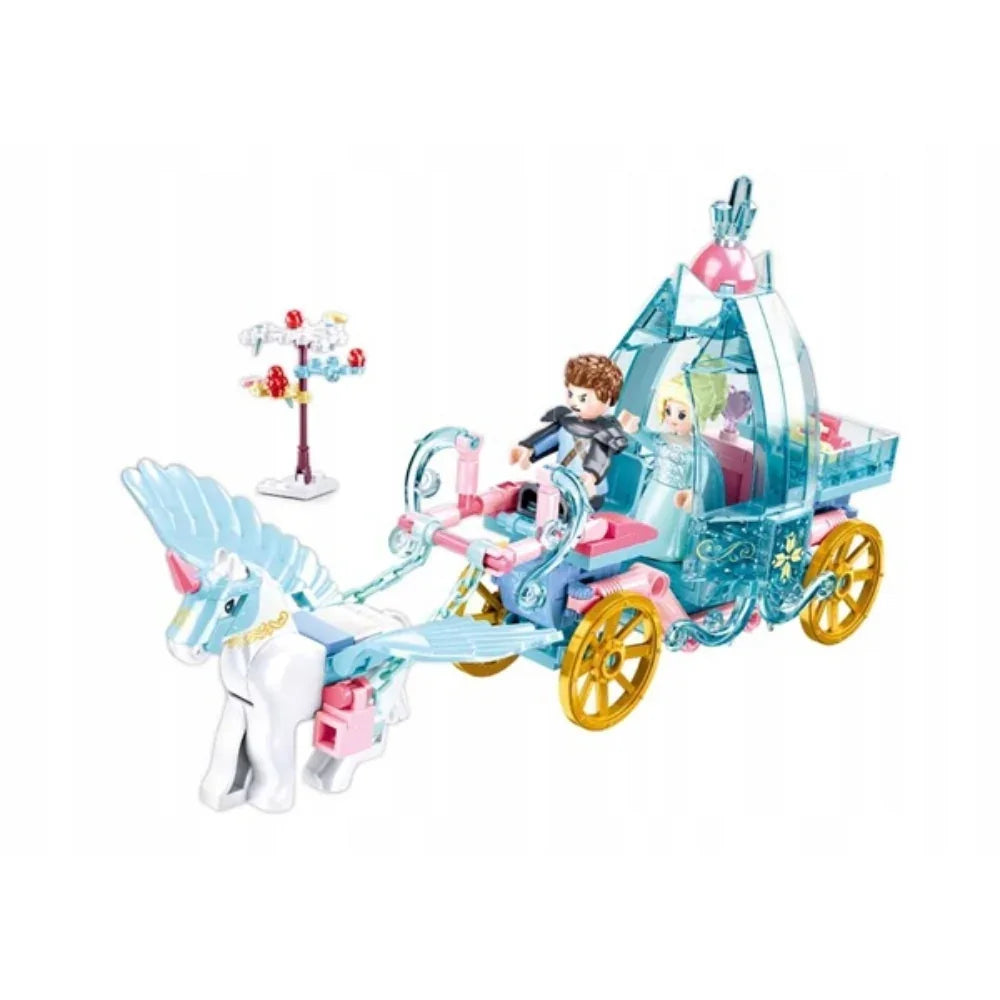 Sluban Girls Dream Fairy Tales of Winter Carriage Building Blocks Set - 191 Pcs