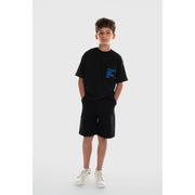 Teens Black Cotton T-Shirt – "Full Time Job" Print