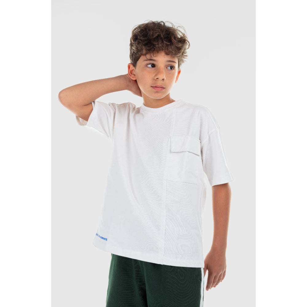 Teens Cotton T-Shirt – Off-White "Only Fun Moments" Print - Clothing - Playmore