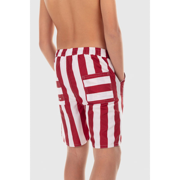 Boys Swimsuit Short – Marron & White