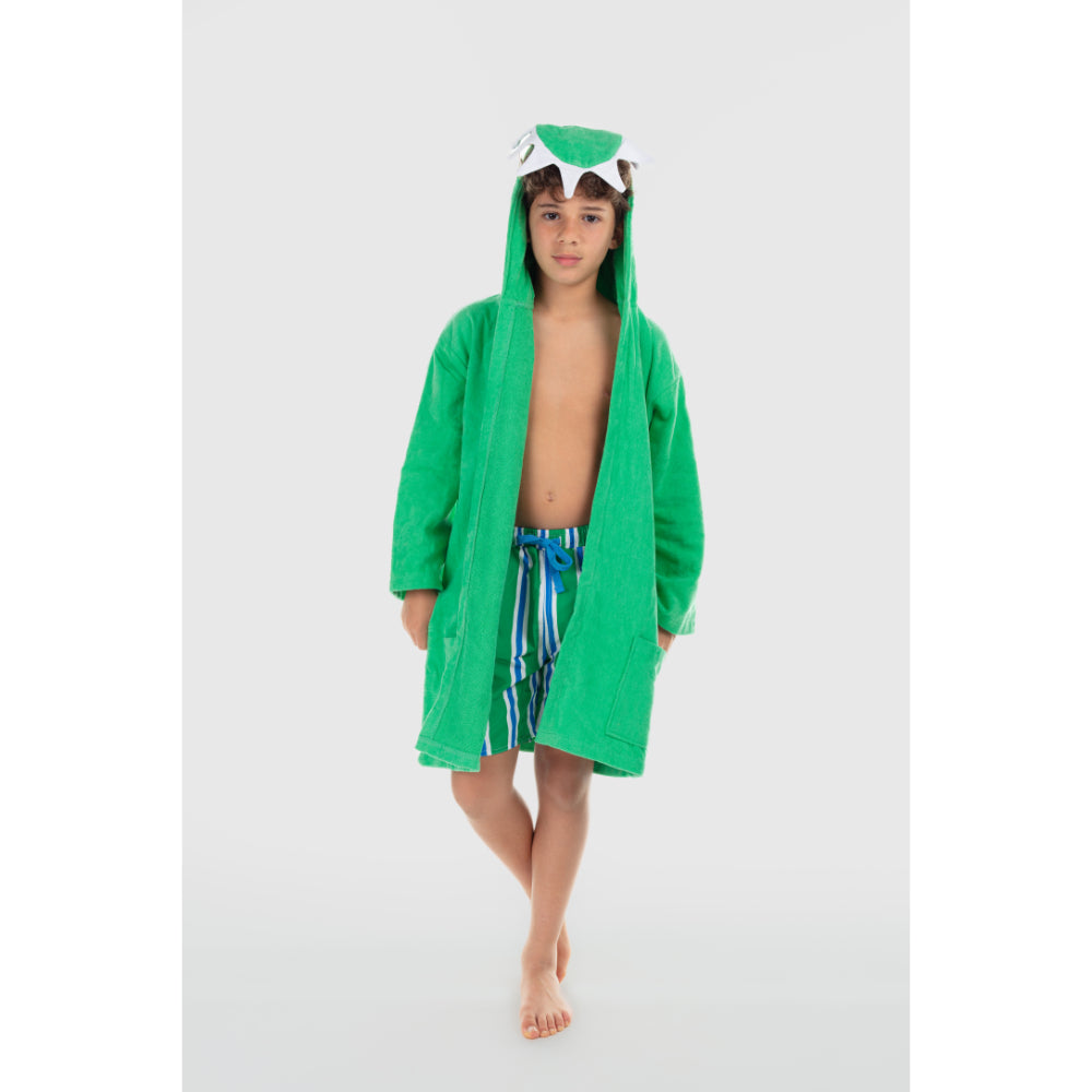 Unisex Plush Swim Robe – Green Dinosaur - Clothing - Playmore
