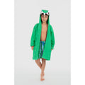 Unisex Plush Swim Robe – Green Dinosaur