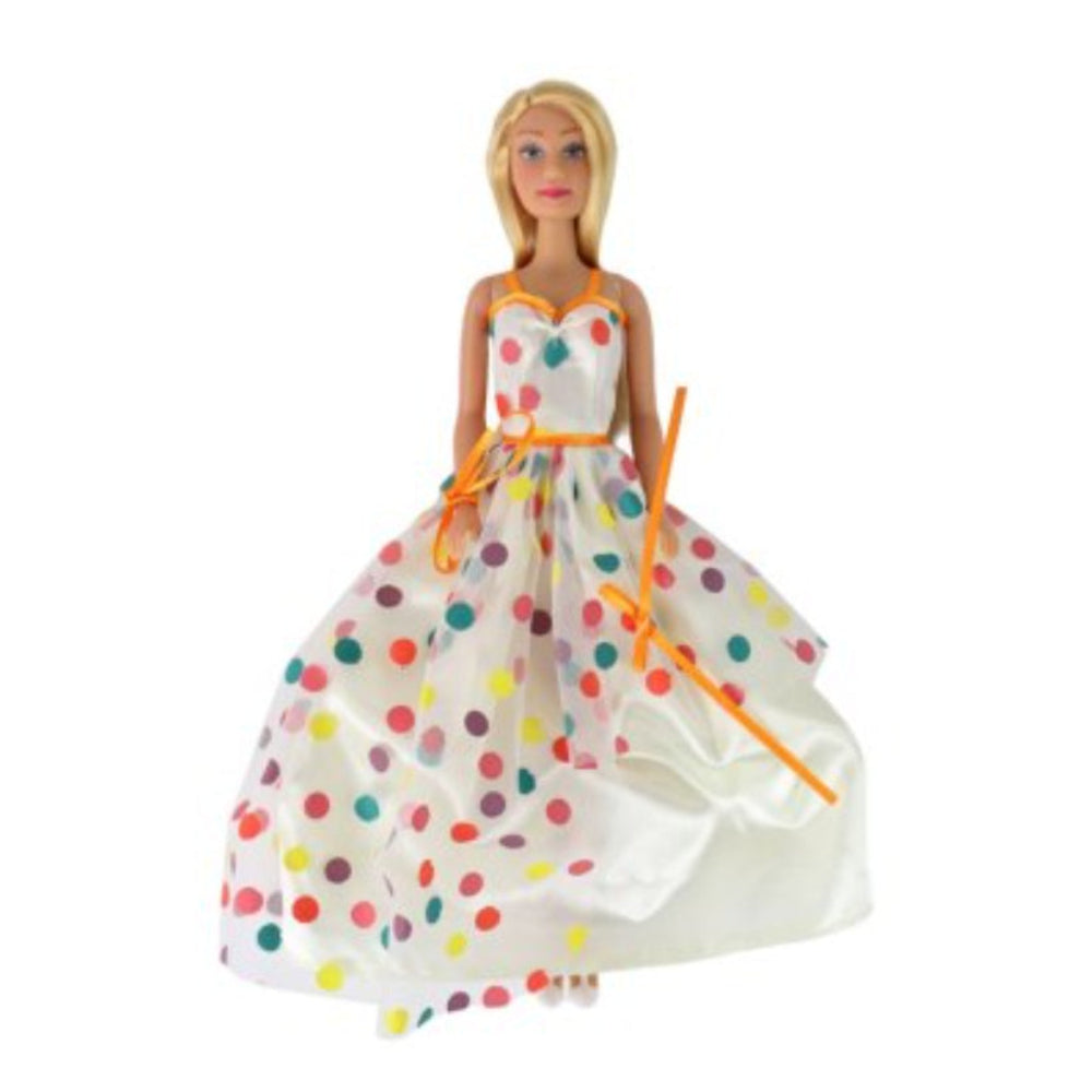 Defa Lucy Doll - White Polka Dots Dress