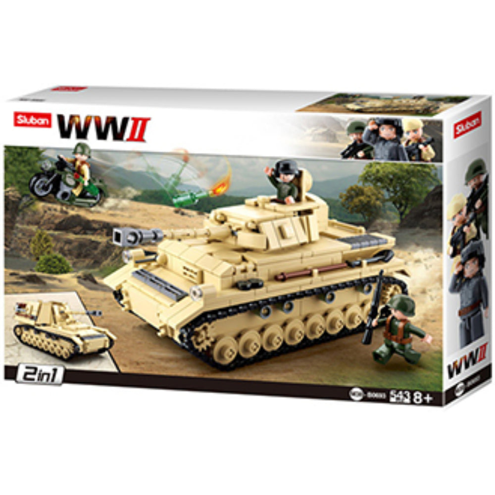 Sluban WWII Large German Tank Building Blocks Set - 543 Pcs