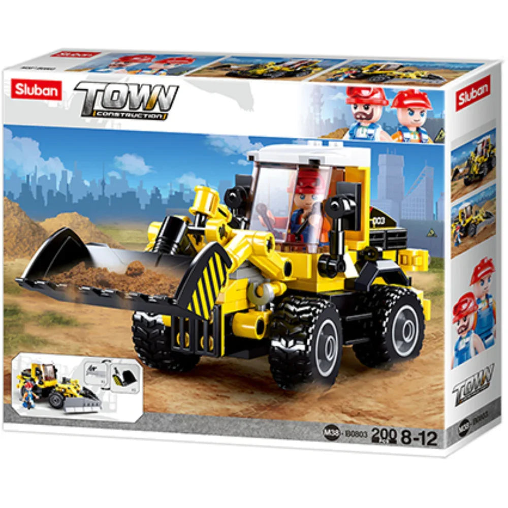 Sluban Town Construction Shovel Building Blocks – 200 Pieces - Toys