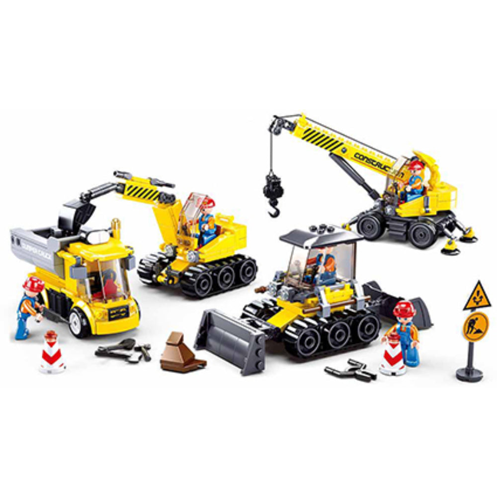 Sluban Town Construction Site Building Blocks Set – 465 Pieces