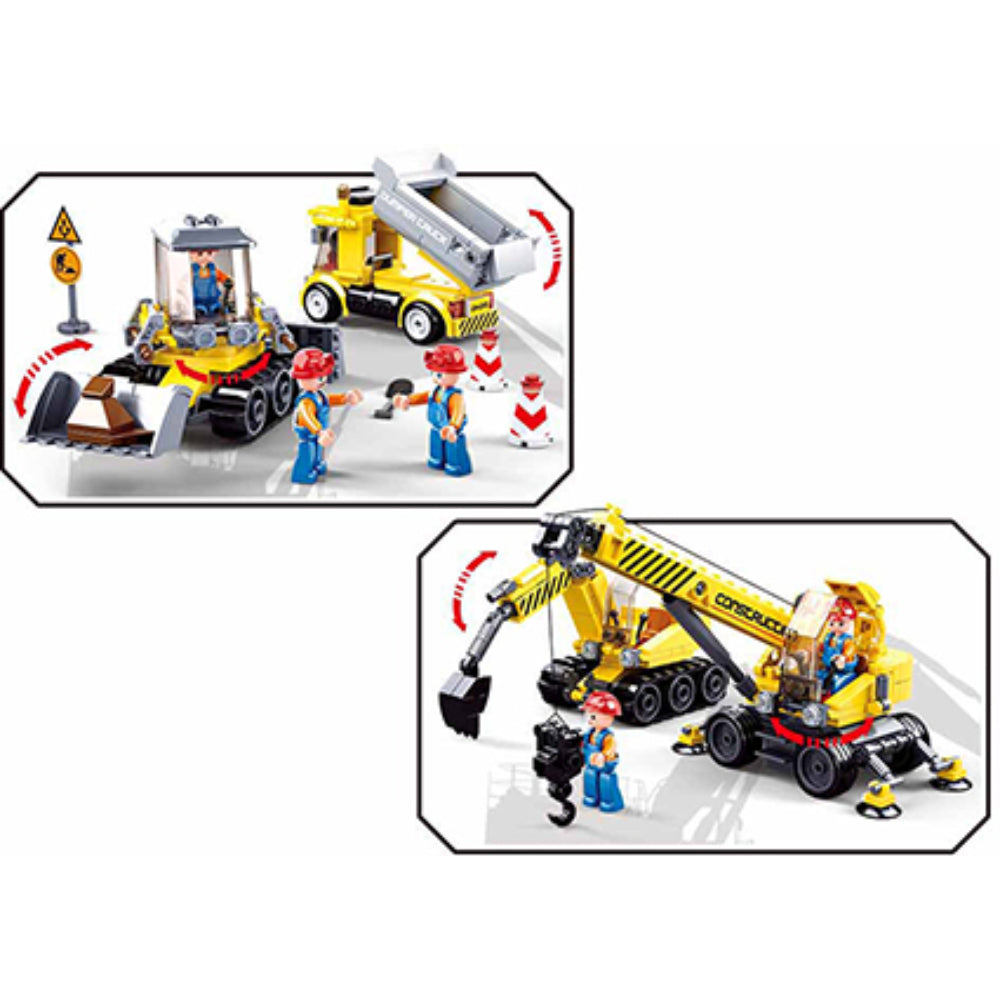 Sluban Town Construction Site Building Blocks Set – 465 Pieces