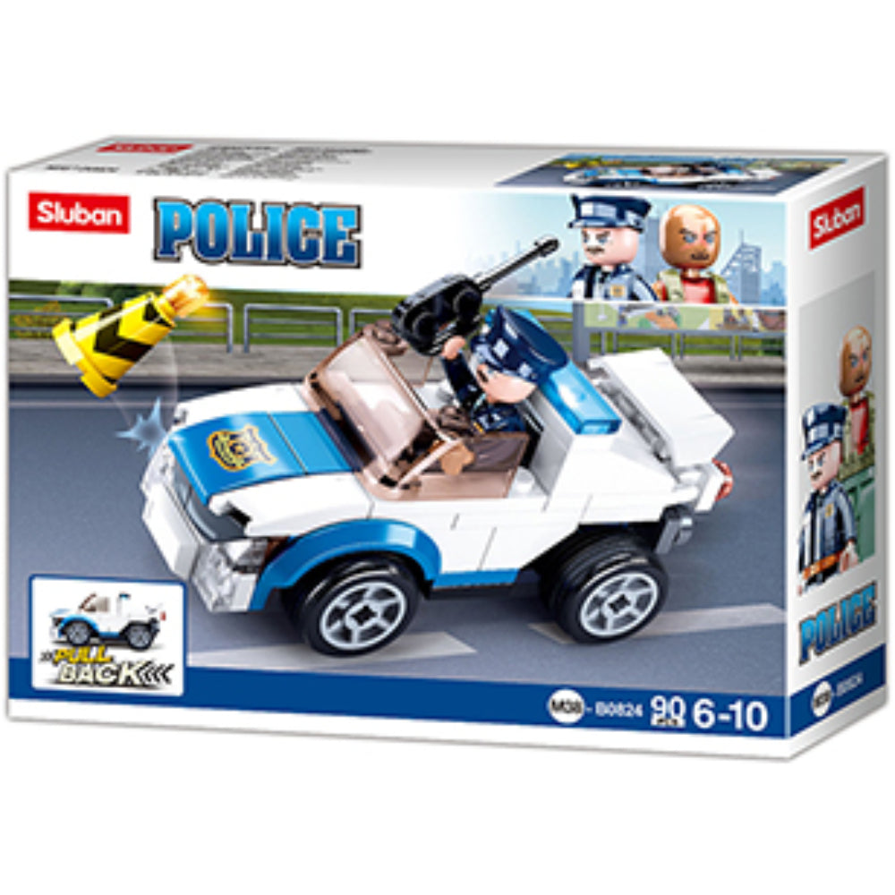 Sluban Pull Back Surveillance Vehicle Building Set - 90 Pcs