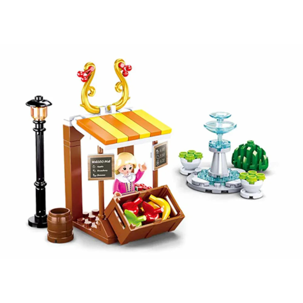 Sluban Girls Dream Fruit Stall Building Blocks Set - 99 Pcs