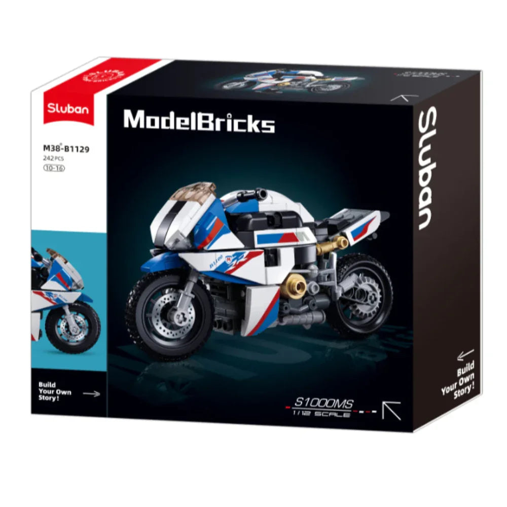Sluban Motorcycle Building Blocks Set - 242 Pcs