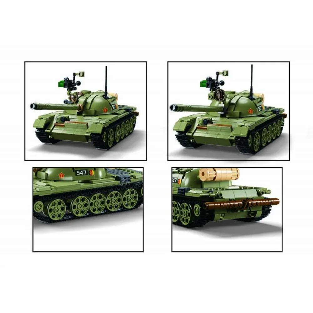 طوب بناء سلوبان: دبابة متوسطة رئيسية (MBT) 3 في 1 - 604 قطعة