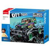 Sluban Bigfoot Green Purple Speed Kixx Monster Truck Building Blocks Set - 252 Pcs