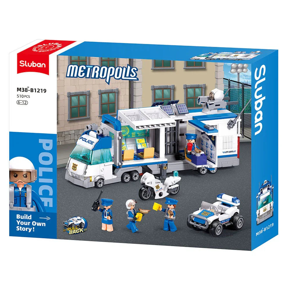 Sluban Metropolis Police Patrol Building Blocks Set – 510 Pieces - Toys