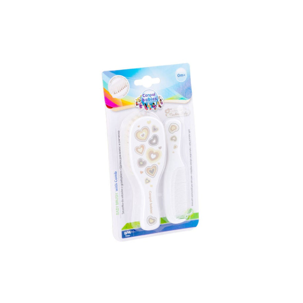Canpol Babies Hair Brush & Comb Set – White