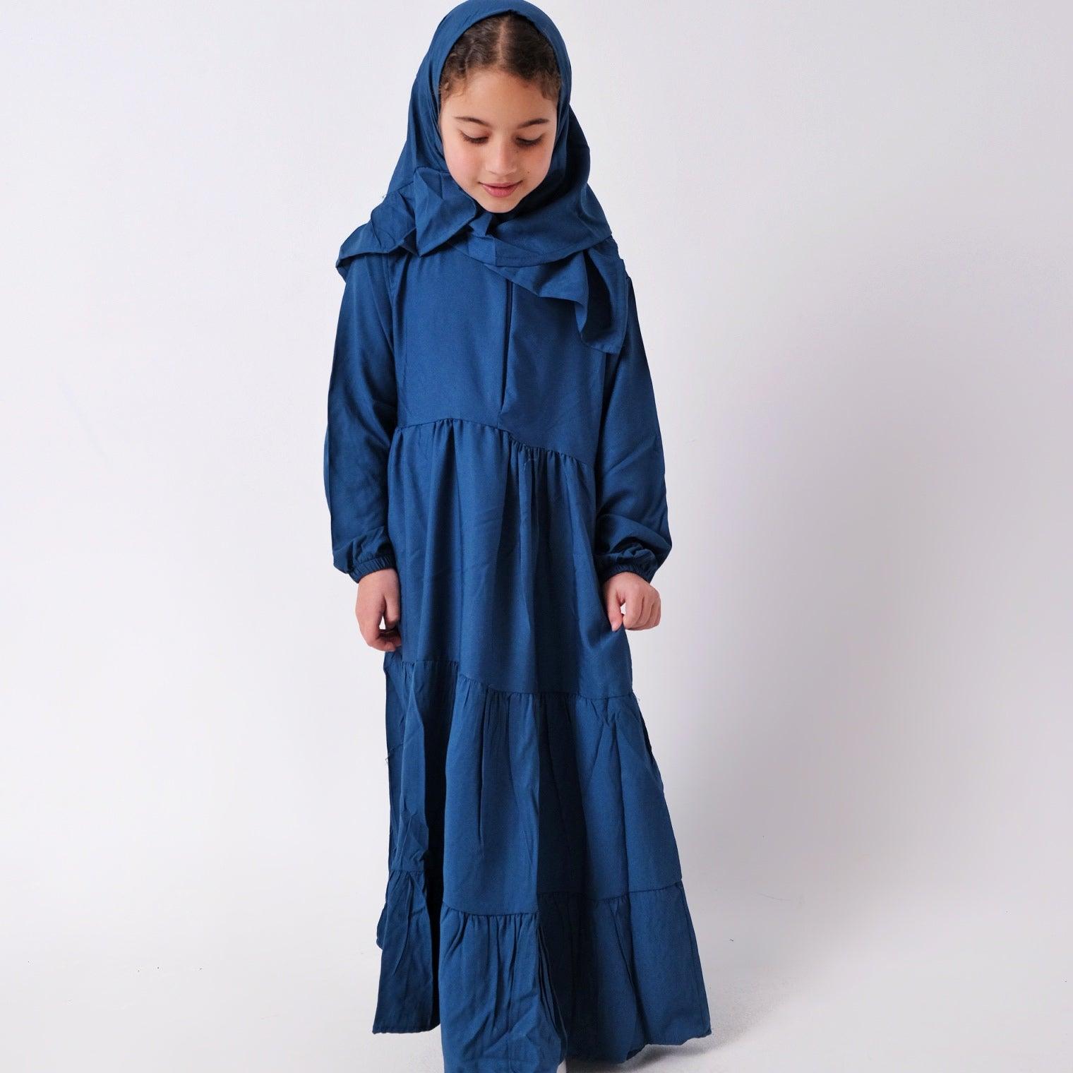 Petroleum Blue Praying Gown "Isdal"