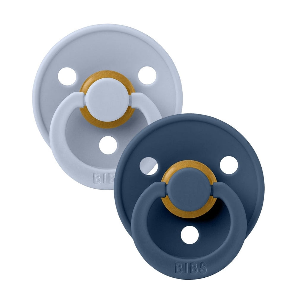BIBS x Liberty Colour Natural Rubber Pacifiers Size 2 – Baby Blue Pack Of 2