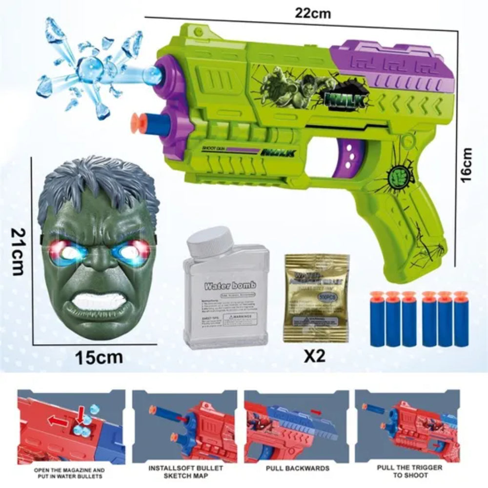 Hulk Hero Warrior Toy Gun Set with Mask - Toys - Prime