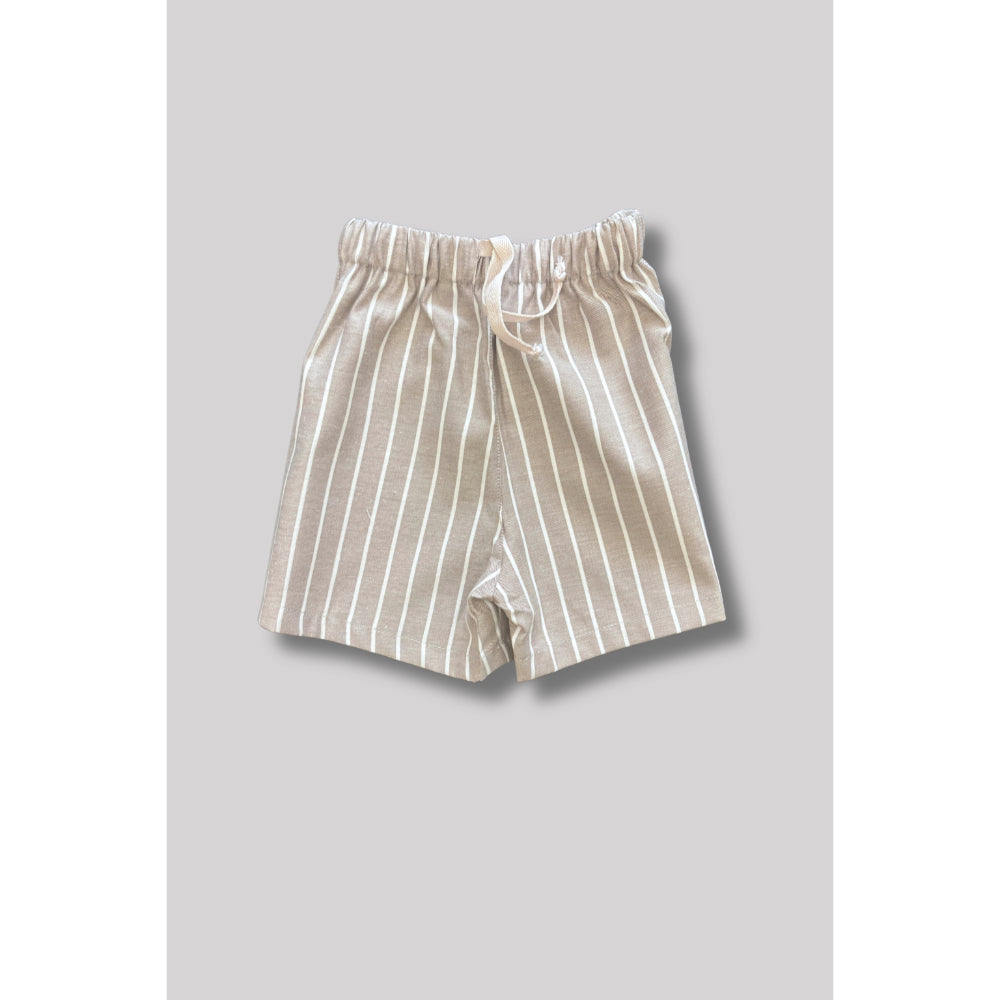 Baby Boys Linen & Cotton 2-Piece Little Sunshine Outfit Set – Beige + Off-White